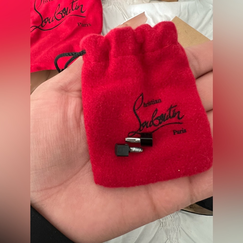 Authentic suede Christian Louboutin high heels pre loved comes w dust bag/box